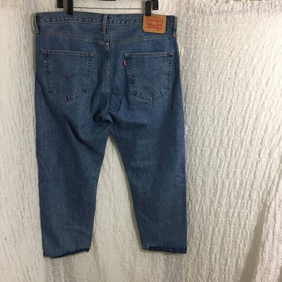 Levi's Drop Crop Button Fly Patchwork Men's Jeans Size 36 - Picture 3 of 10